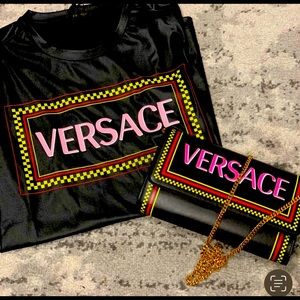 AUTHENTIC Versace set shirt and purse